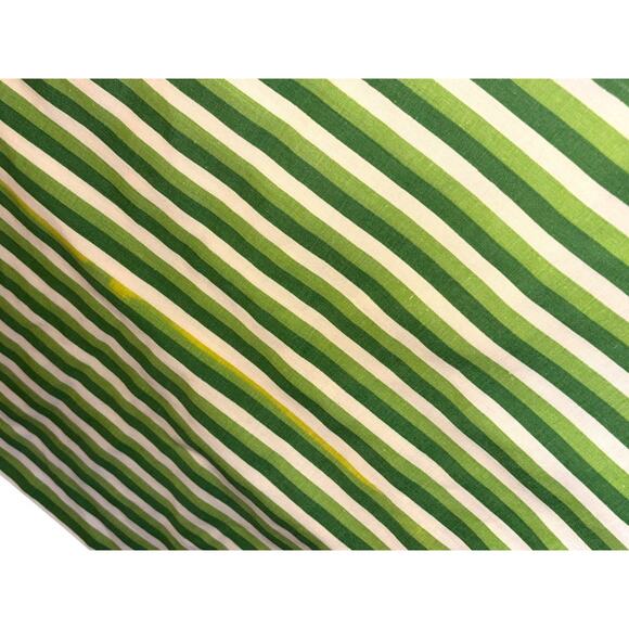 70’s Dan River Dantrel 2 Standard size Pillowcases Green white striped Spring - Picture 7 of 8